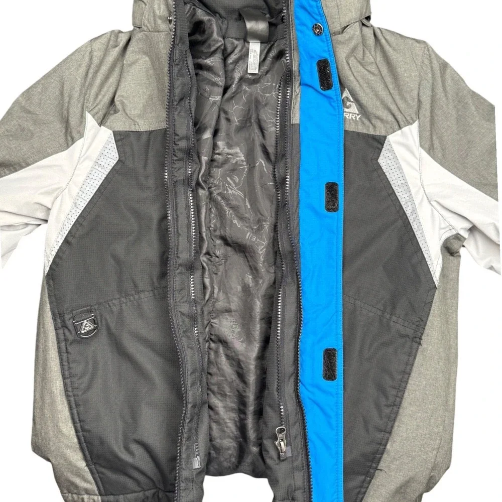Gerry Boys Winter Jacket Youth M 10 12 Hooded‎ Ski Snow Coat Gray